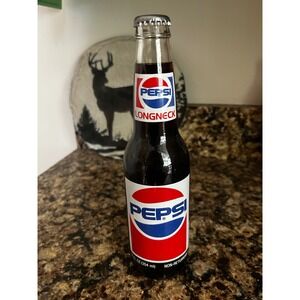 Vintage Pepsi Longneck Soda Bottle Full Unopened Collectible‎ Decor Display